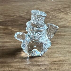 Crystal Snowman Figurine